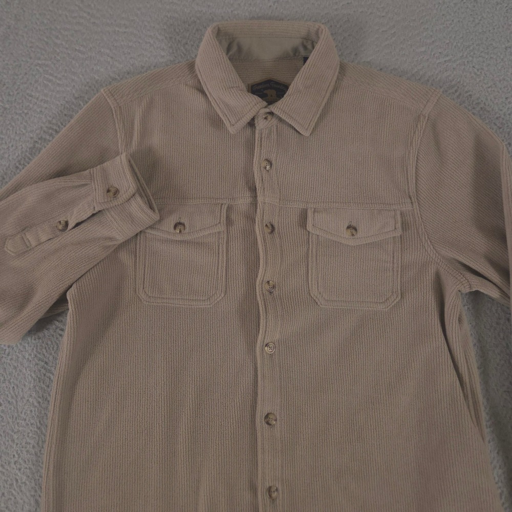 Freedom Foundry Jacket Mens XL Tan Super Plush Sherpa-Lined Shirt Shacket Ribbed